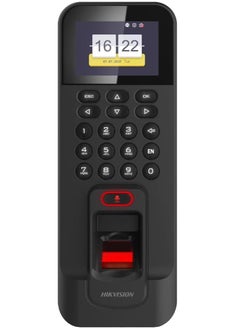 Hikvision DS-K1T804BMF Pro Series Fingerprint Terminal with 8-Inch Color Touchscreen, Fingerprint & RFID Card Authentication, 2D Barcode Scanning, Face Recognition Capability, TCP/IP & PoE Support, Video Intercom Integration, Anti-Spoofing Technology, 5000 Fingerprint Capacity, 10,000 Card Capacity, and 200,000 Event Storage