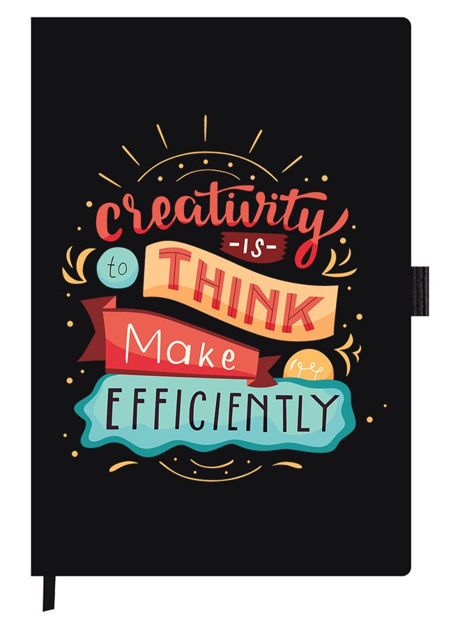 Theodor Designer A5 Thick Black Hardcover Notebook Creativity Is To Think - Image 1