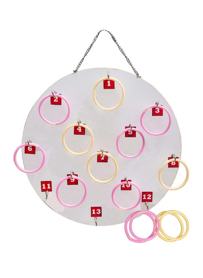 HomeCute Homecute Wall Hanging Wooden Ring Toss Game, Hook Ring Toss Outdoor & Indoor Game for Kid’s, Adult, Family & Friends, Party Games, Unique Gifts for Boys and Girls.  - Image 1