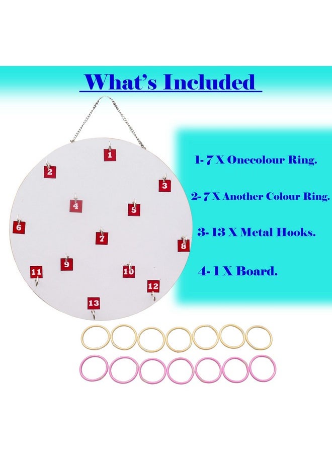 HomeCute Homecute Wall Hanging Wooden Ring Toss Game, Hook Ring Toss Outdoor & Indoor Game for Kid’s, Adult, Family & Friends, Party Games, Unique Gifts for Boys and Girls.  - Image 4