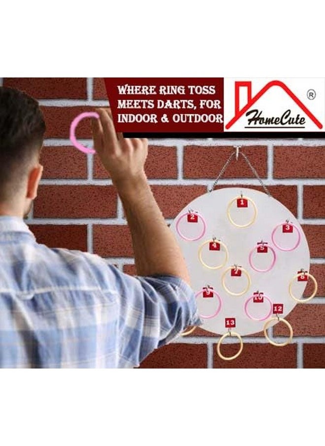 HomeCute Homecute Wall Hanging Wooden Ring Toss Game, Hook Ring Toss Outdoor & Indoor Game for Kid’s, Adult, Family & Friends, Party Games, Unique Gifts for Boys and Girls.  - Image 3