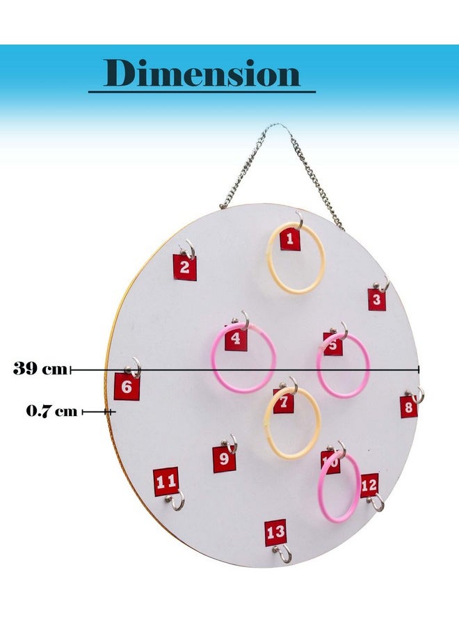 HomeCute Homecute Wall Hanging Wooden Ring Toss Game, Hook Ring Toss Outdoor & Indoor Game for Kid’s, Adult, Family & Friends, Party Games, Unique Gifts for Boys and Girls.  - Image 5