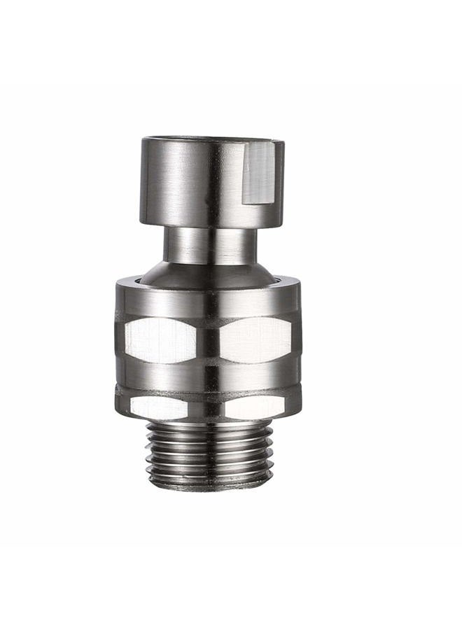 YDmeet Shower Head Swivel Ball Adapter Brass Adjustable Shower Arm Connector Universal Showering Component (Brushed Nickel) - Image 1