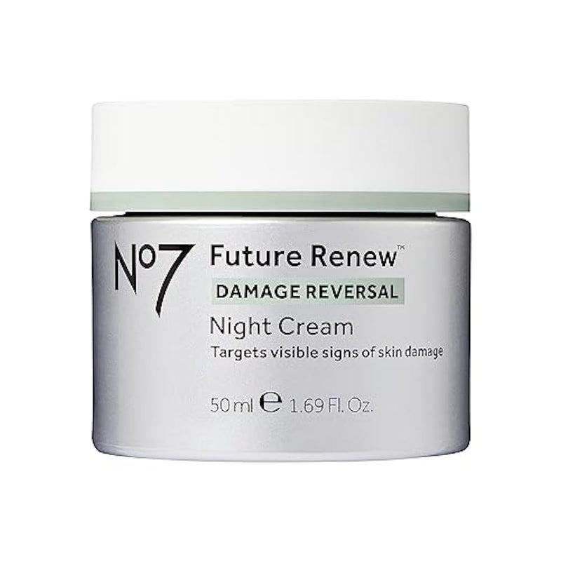 No7 Future Renew Damage Reversal Night Cream - Nightly Face Moisturizer with Hyaluronic Acid for Damaged and Aging Skin - Dermatologist Approved Facial Skin Care Products for Sensitive Skin (50ml) - Image 1