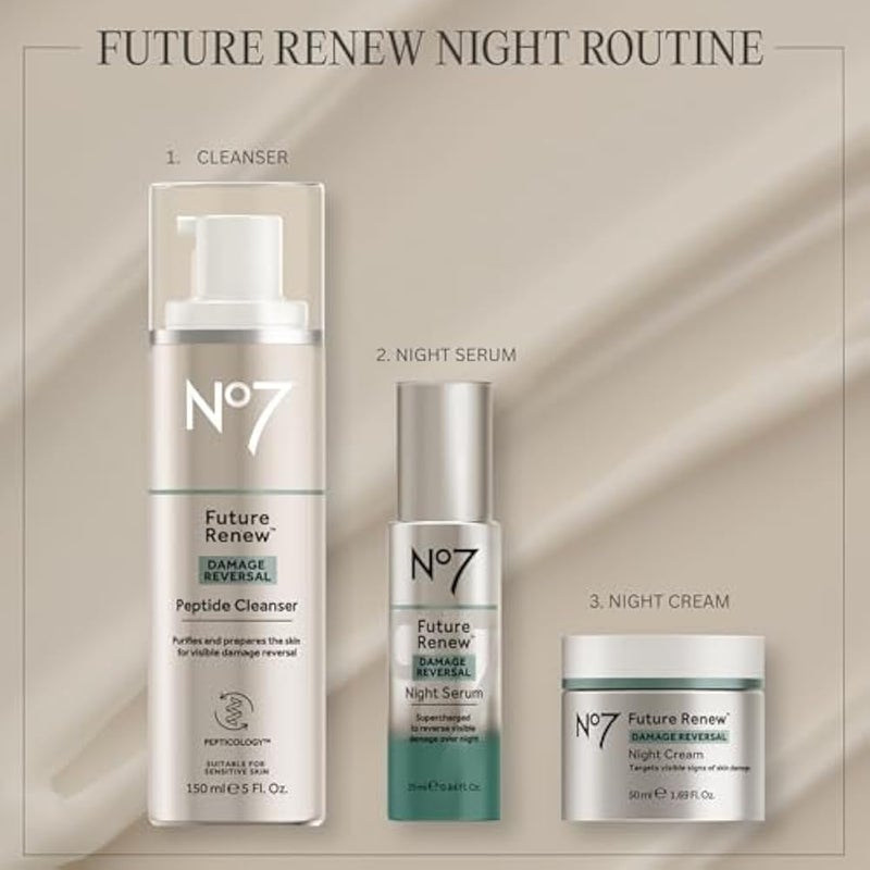No7 Future Renew Damage Reversal Night Cream - Nightly Face Moisturizer with Hyaluronic Acid for Damaged and Aging Skin - Dermatologist Approved Facial Skin Care Products for Sensitive Skin (50ml) - Image 5