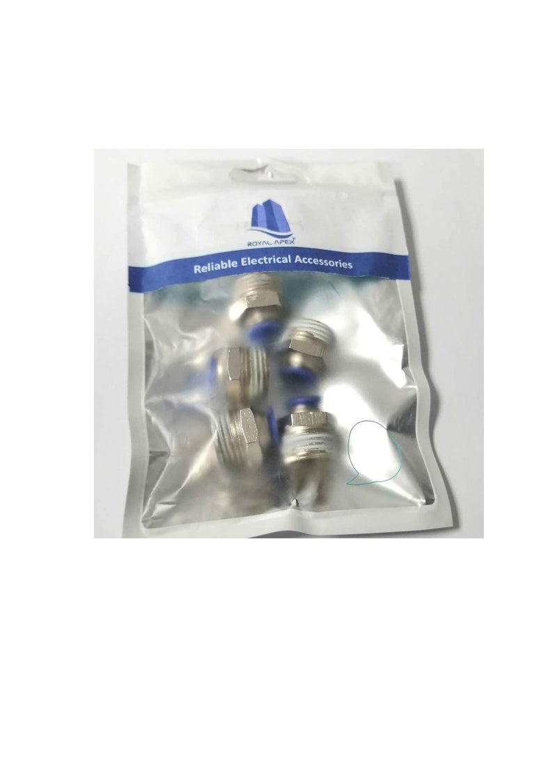 PU Pipe Fittings Polyurethane Pneumatic Pipe Push in to Connect Fittings Male Socket Pack of 5 12mmx1/2" - Image 1