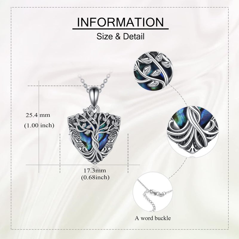 ONEFINITY Store Tree of Life Locket Necklace Sterling Silver Locket Necklace That Holds Pictures Tree of Life Locket Pendant for Women Wife Girlfriend - Image 5