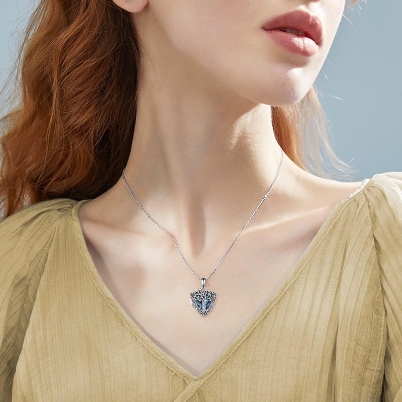 ONEFINITY Store Tree of Life Locket Necklace Sterling Silver Locket Necklace That Holds Pictures Tree of Life Locket Pendant for Women Wife Girlfriend - Image 2