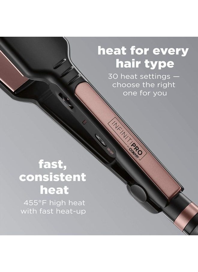 CONAIR - INFINITIPRO BY CONAIR Rose Gold Ceramic Flat Iron, 1 3/4-inch - Image 1