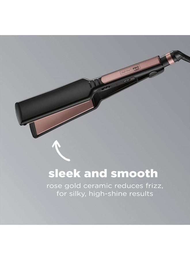 CONAIR - INFINITIPRO BY CONAIR Rose Gold Ceramic Flat Iron, 1 3/4-inch - Image 1