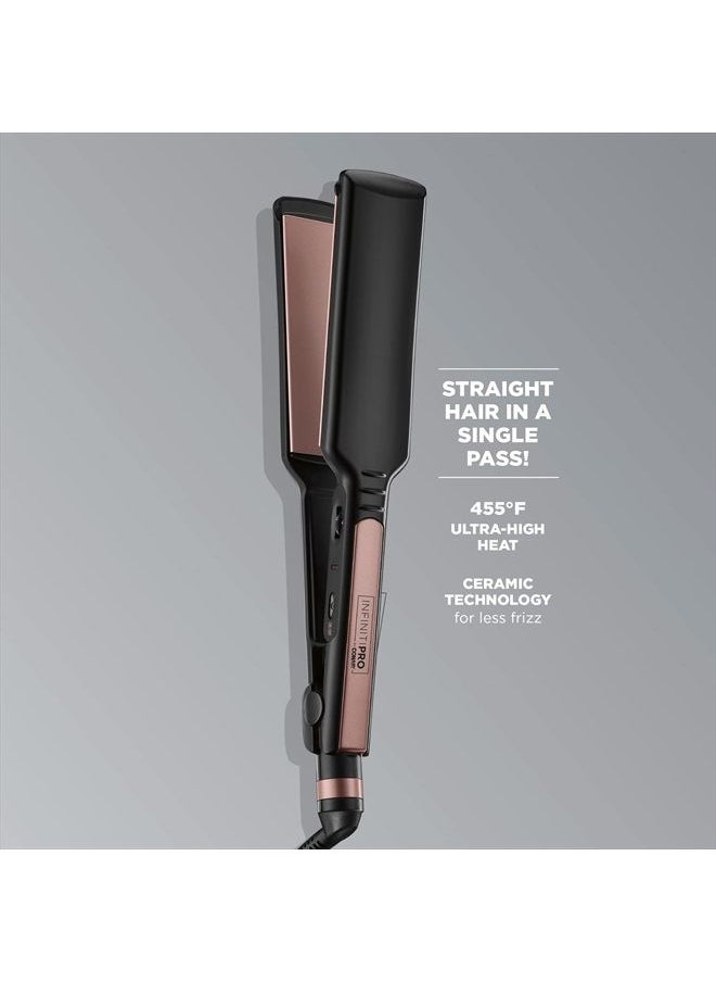 CONAIR - INFINITIPRO BY CONAIR Rose Gold Ceramic Flat Iron, 1 3/4-inch - Image 1