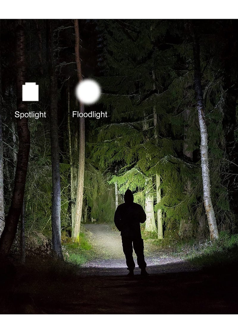 SYOSI 2 عبوة فلاش لايت USB قابلة لإعادة الشحن صغيرة ليد صغيرة مشرقة، عالية اللومين، 4 أوضاع، قابلة للتكبير، بحجم الجيب هدايا للأطفال - Image 1