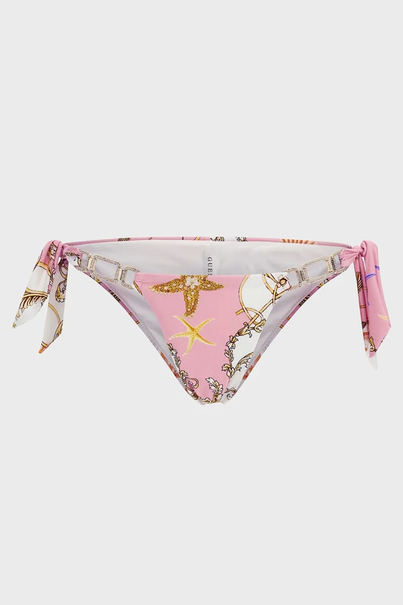 GUESS Jewell Patterned Stone Detailed Brazilian Bikini Bottom Women's Bikini Bottom E3GO06MC04R P63W