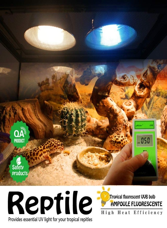 MCLANZOO UVA UVB Light Reptile Bulb 10.0 13W Desert Compact Fluorescent Terrarium Lamp for Bearded Dragon, Turtle, Snake, Gecko, Lizard With UV Tester Card - Image 3