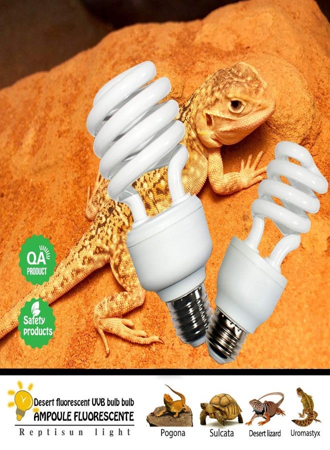 MCLANZOO UVA UVB Light Reptile Bulb 10.0 13W Desert Compact Fluorescent Terrarium Lamp for Bearded Dragon, Turtle, Snake, Gecko, Lizard With UV Tester Card - Image 4