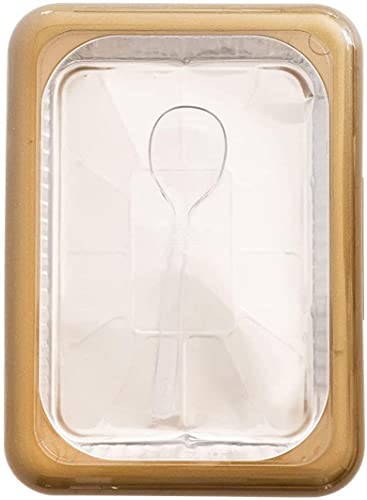Fancy Panz, Serving Tray for Food, Made in the USA Foil Pan Carrier, Stackable Aluminum Pan Holders, 9x13x2 Travel Casserole Carrier, Gold Glitter - Image 2