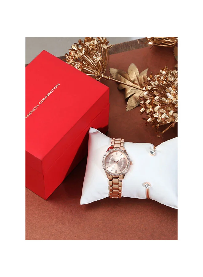 French Connection 33.5mm Women's Quartz Watch with Silver Dial