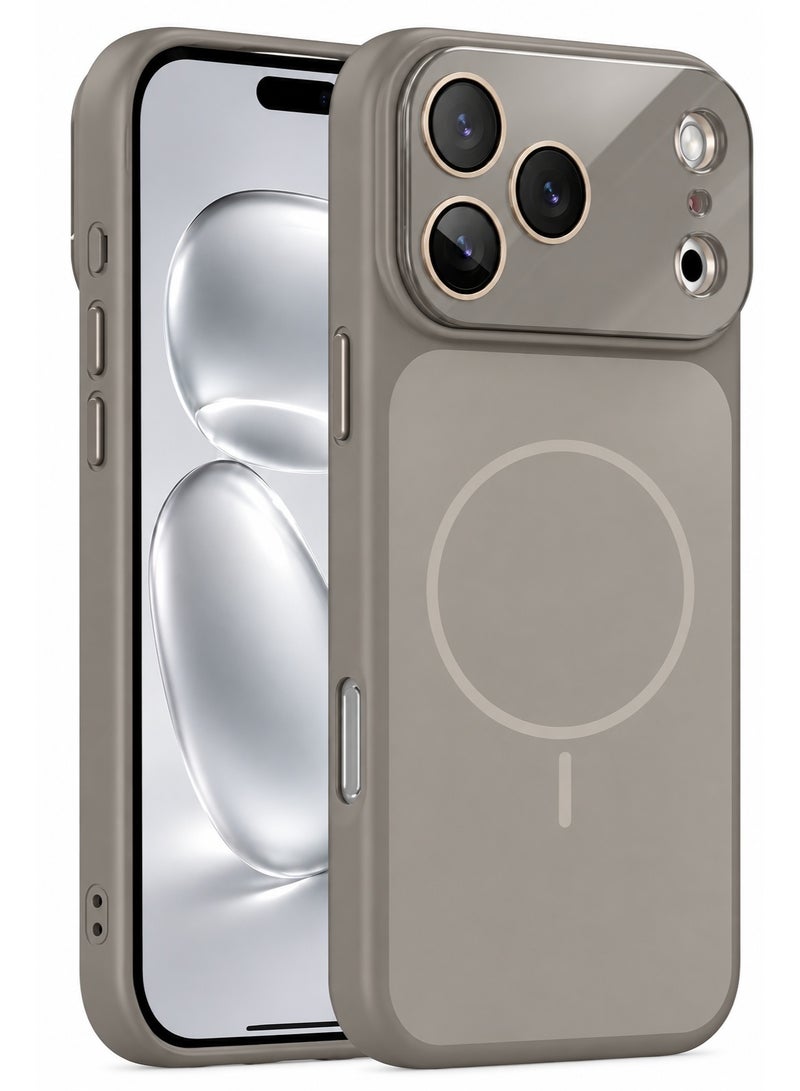 SOKAD Large Viewport MagSafe Matte Grey Case for iPhone 18 Pro, Full Camera Protection, Anti-Fingerprint Slim Phone Cover with Metal Buttons - Image 1