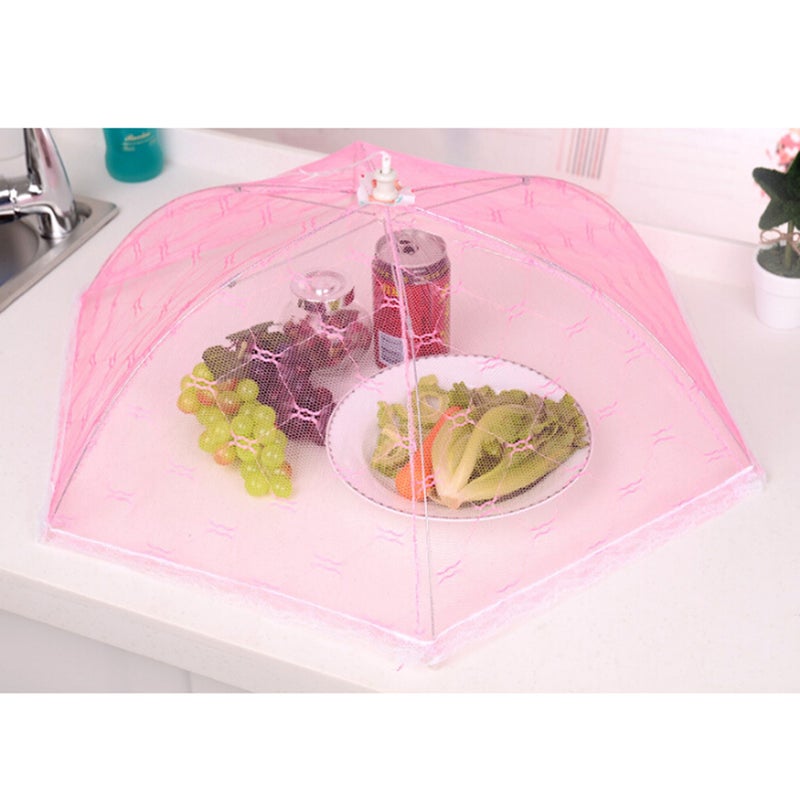 Lace Foldable Umbrella Food Cover Tent Protector Umbrella Screens to Keep and From Food at Picnics BBQ & More (Random Color) - Image 3