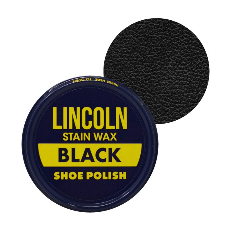 Lincoln Shoe Polish Wax - 2-1/8 oz | Made in USA Since 1925 - Black - Image 1