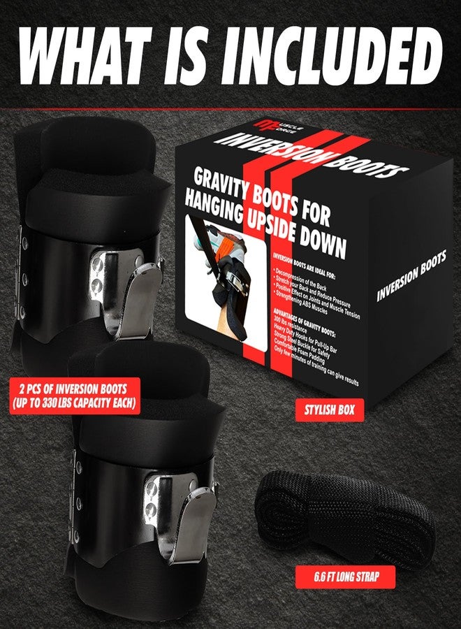 مسل فورج أحذية MuscleForge Gravity مزودة بقفل أمان، أحذية انقلاب لتمارين اللياقة البدنية في بيئة الجاذبية (زوج)، لتمارين الظهر والبطن، مبطنة بإسفنج مريح بسمك 3 سم - Image 3