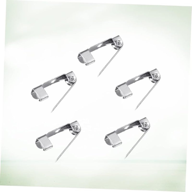 دبابيس بروش فضية مقاس 1، 200 قطعة مع مشبك أمان ثلاثي الثقوب لصنع المجوهرات DIY وشارات الأسماء - Image 3