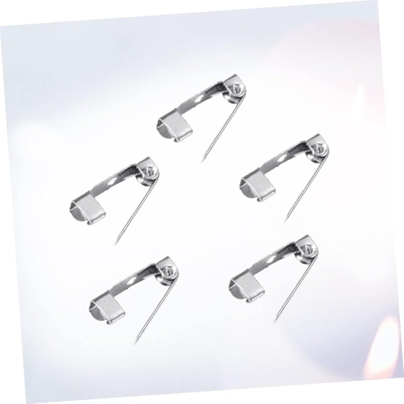 دبابيس بروش فضية مقاس 1، 200 قطعة مع مشبك أمان ثلاثي الثقوب لصنع المجوهرات DIY وشارات الأسماء - Image 5