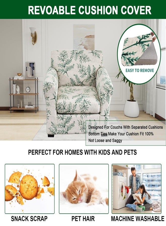 CRFATOP 2 Piece Soft Fitted Sofa Couch Cover Stretch Armchair Cover Slipcovers 1 Seat Chair Slip Cover with Arms Washable Furniture Protector for Living Room Pet Dog,(Small,C04) - Image 5