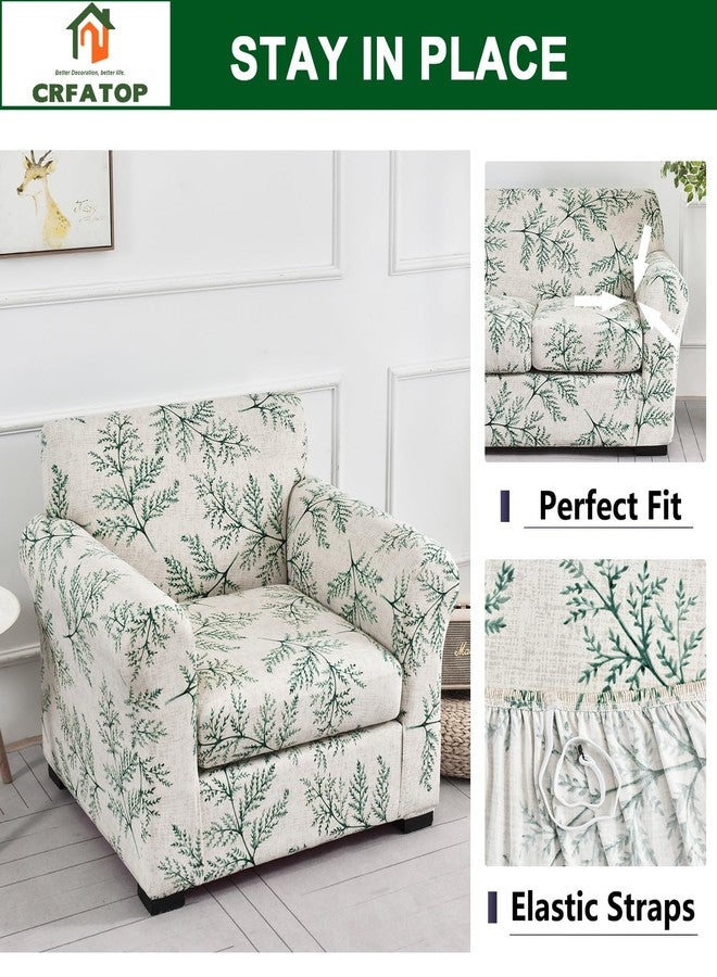 CRFATOP 2 Piece Soft Fitted Sofa Couch Cover Stretch Armchair Cover Slipcovers 1 Seat Chair Slip Cover with Arms Washable Furniture Protector for Living Room Pet Dog,(Small,C04) - Image 3