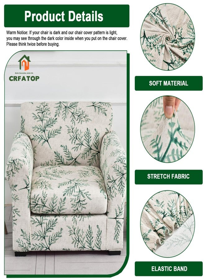 CRFATOP 2 Piece Soft Fitted Sofa Couch Cover Stretch Armchair Cover Slipcovers 1 Seat Chair Slip Cover with Arms Washable Furniture Protector for Living Room Pet Dog,(Small,C04) - Image 2