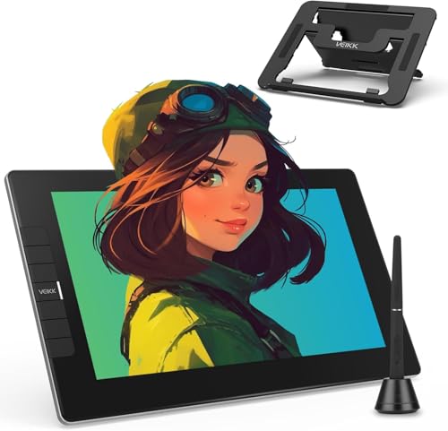 VEIKK VK1200 V3 Drawing Tablet with Screen 116 Inch FullLaminated Graphics Monitor Upgraded to 16384 Levels Pressure Sensitivity Tilt Function with Stand 2 Pens Glove - Image 1