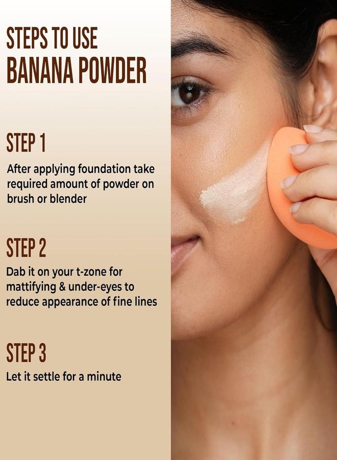 Alku Banana Loose Setting Powder, 40g, with Pink Handle Powder Brush - Image 3
