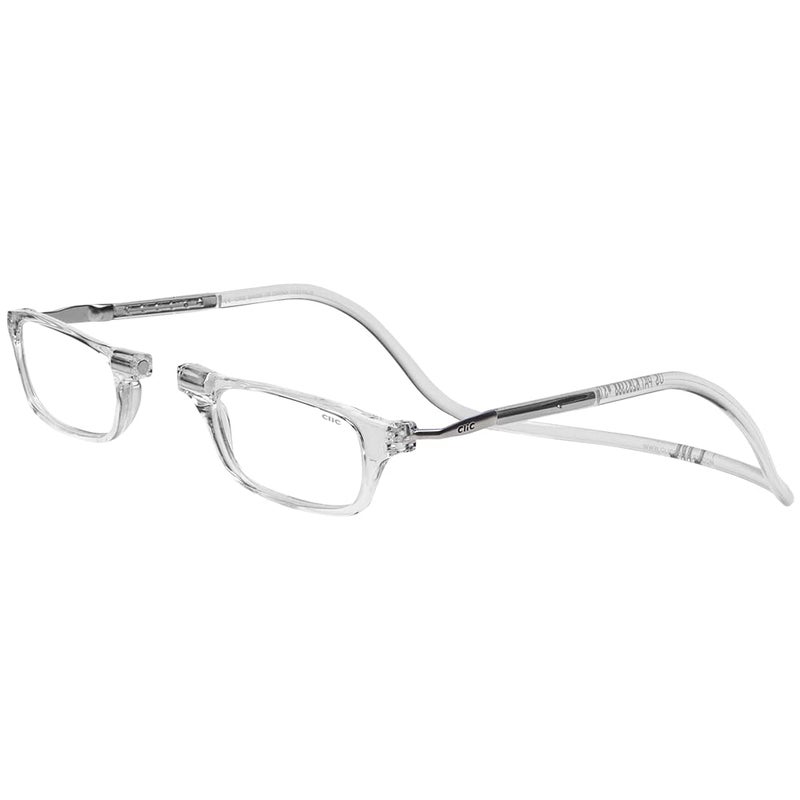 Clic Magnetic Reading Glasses for Men or Women, Computer Readers, Original Long (M-L, Clear, 2.00 Magnification) - Image 1