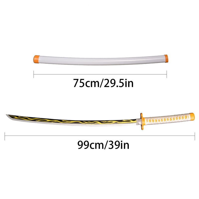 SV Handmade Anime Sword Cosplay Agatsuma Zenitsu Sword Katana 41 inchesï¼ŒCollectible Gifts - Image 2