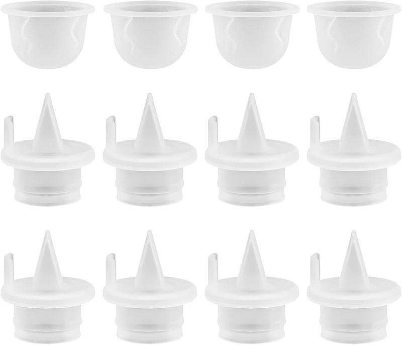 PEUTIER 12pcs Replacement Breast Pump Parts for Baby Buddha 8 Duckbill Valves  4 Silicone Membrane Breast Pump Accessories for BabyBuddha Zoomee Z1Z2 Motif Medical Twist BPA Free  DEHP Free - Image 1