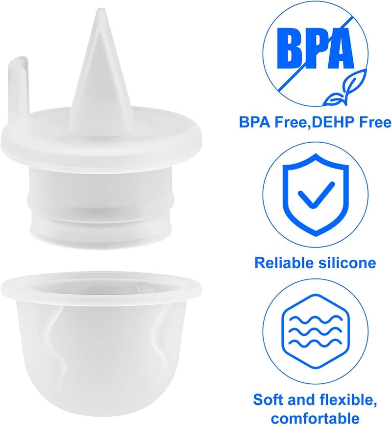 PEUTIER 12pcs Replacement Breast Pump Parts for Baby Buddha 8 Duckbill Valves  4 Silicone Membrane Breast Pump Accessories for BabyBuddha Zoomee Z1Z2 Motif Medical Twist BPA Free  DEHP Free - Image 4
