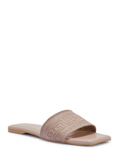 Truffle Embroidery Band Flat Sandal  - Image 2