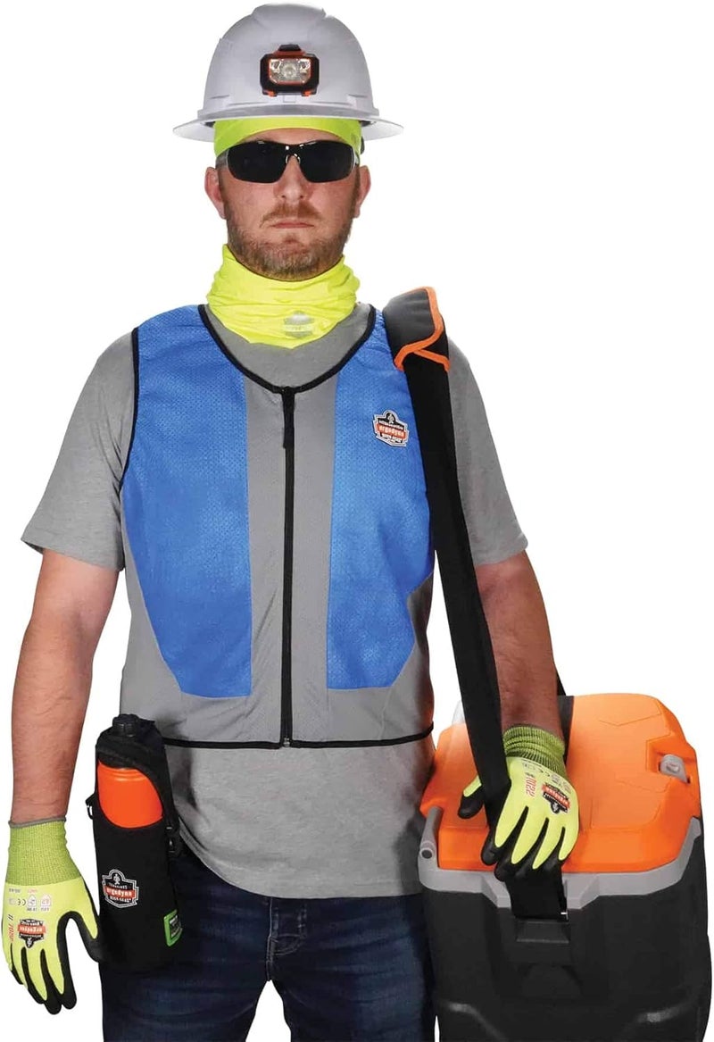 Ergodyne ChillIts 6667 Cooling Vest Evaporative PVA Material for Fast Cooling Relief Blue Large - Image 4