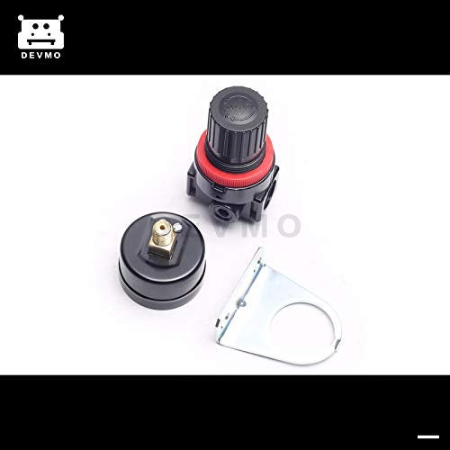 DEVMO Air Control Compressor Pressure Gauge Relief Regulating Regulator Valve AR2000 Aluminum Alloy with Gauge - Image 3
