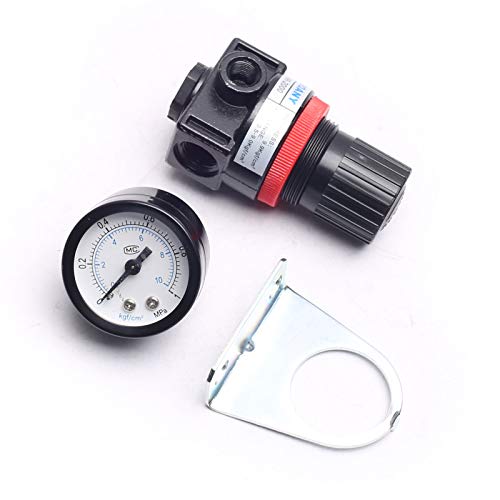DEVMO Air Control Compressor Pressure Gauge Relief Regulating Regulator Valve AR2000 Aluminum Alloy with Gauge - Image 5