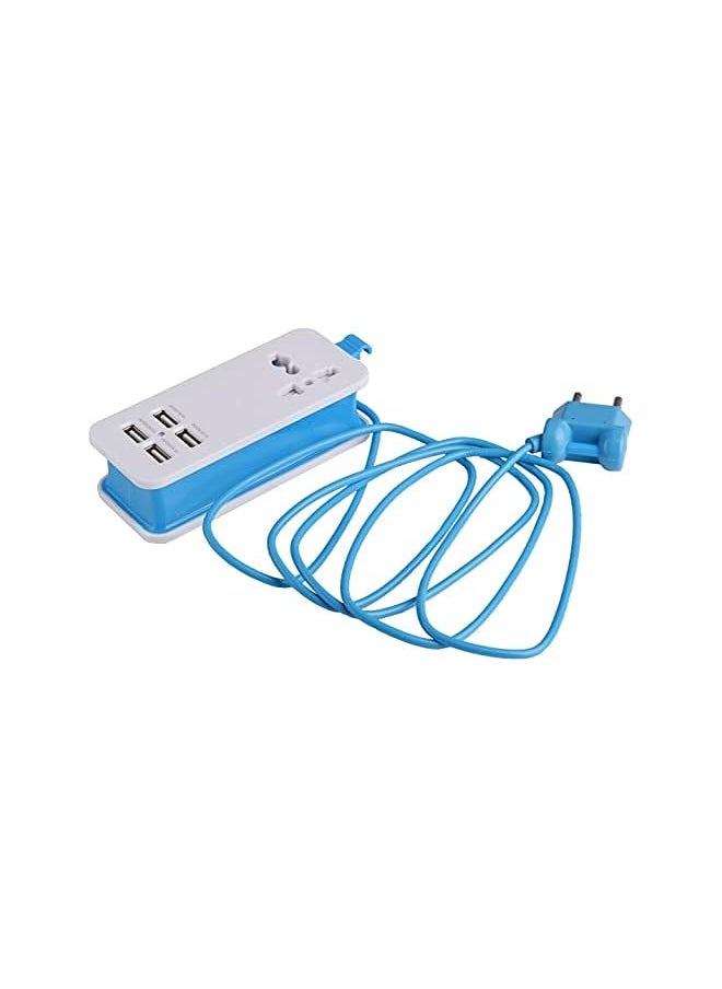 PROMASS Home & Business Travel Power Extension Plug USB Extension Cord with carry case with Power Socket & 4 Smart USB Ports, 1.5 Meters Extension Cord for Home, Office, Room, Extension Cord USB C  - Image 3