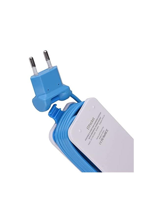 PROMASS Home & Business Travel Power Extension Plug USB Extension Cord with carry case with Power Socket & 4 Smart USB Ports, 1.5 Meters Extension Cord for Home, Office, Room, Extension Cord USB C  - Image 2
