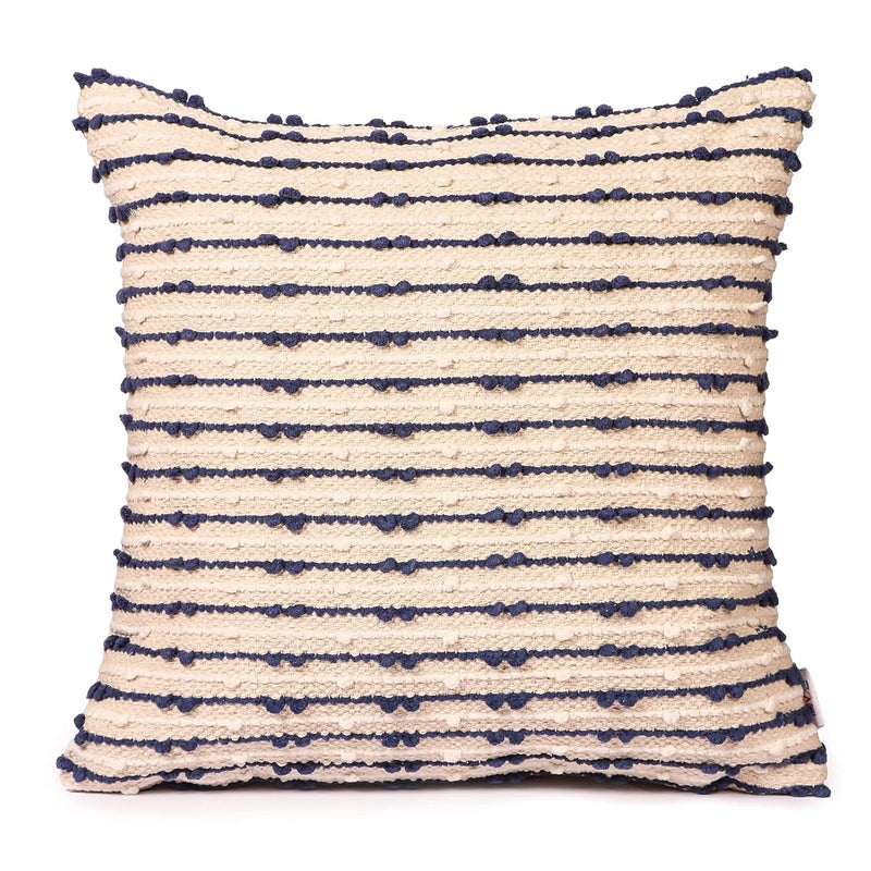 Nomaadi Nomaadi Blue Neutral Horizon Boho Cushion Cover 20x20 Inches Perfect for Sofa Bed Home Dcor Holi Special - Image 1
