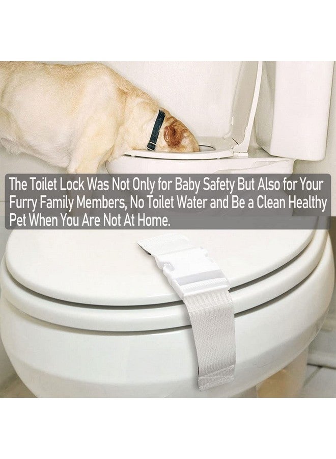 FresherAcc Toilet Locks Baby Proof Child Toddlers, [2 Packs] Sturdy Safety Toilet Lid Seat Proofer Lock for Kids Pets Dog, Easy Installation and Fit Most Toilets Bathroom (White) - Image 4