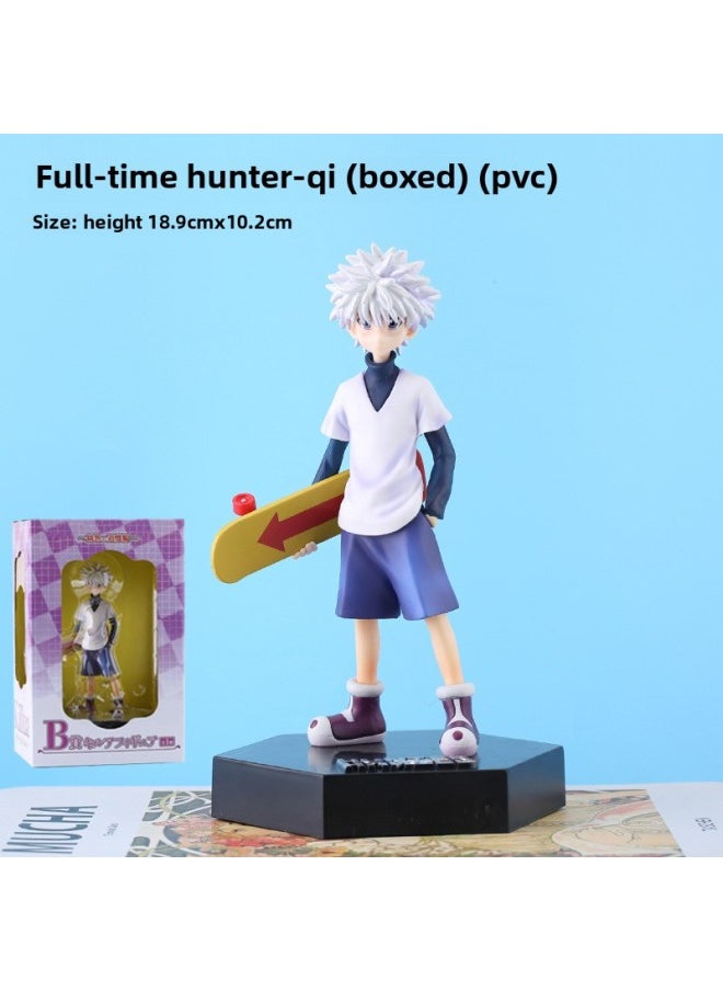 Full-time Hunter Hand-made Q Version Little Jiqi Xisuo Feitan Coola Leather Kama Qilei Ouli Decoration Doll-Color:5th Generation Full-time Hunter 6-Piece Set (PVC)  - Image 5