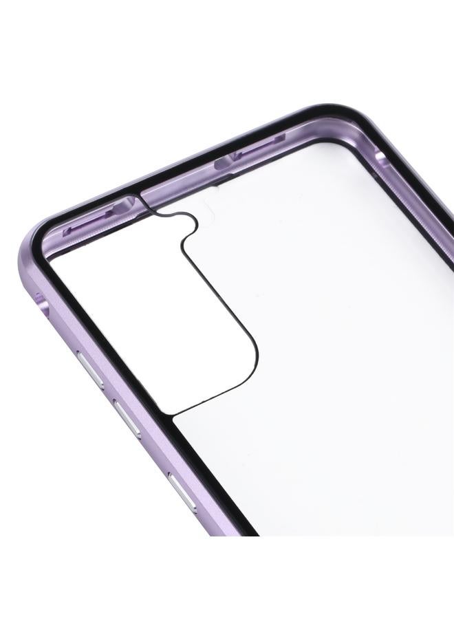 اس-توب جراب لهاتف Samsung Galaxy S21 FE 5G HD مصنوع من المعدن المغناطيسي والزجاج المقوى - Image 5