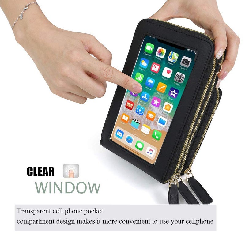 My Friday myfriday Touch Screen Crossbody Phone Purse for Women, Rfid Blocking Small Cellphone Shoulder Purse with 2 Adjustable Strap - Image 2
