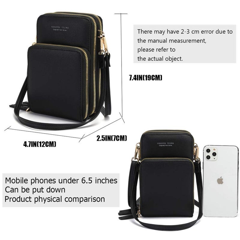 My Friday myfriday Touch Screen Crossbody Phone Purse for Women, Rfid Blocking Small Cellphone Shoulder Purse with 2 Adjustable Strap - Image 4