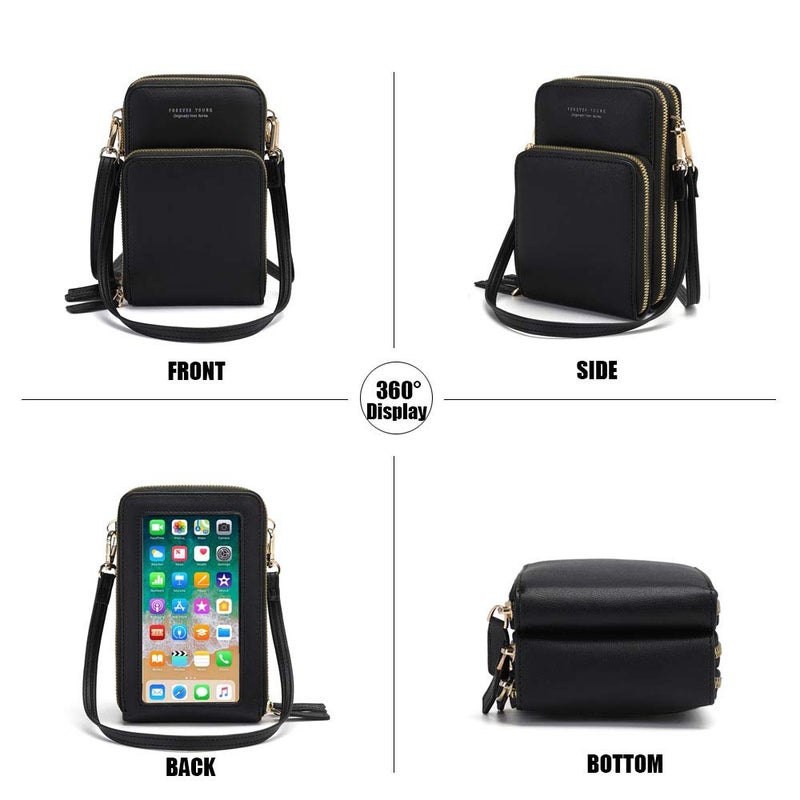 My Friday myfriday Touch Screen Crossbody Phone Purse for Women, Rfid Blocking Small Cellphone Shoulder Purse with 2 Adjustable Strap - Image 3