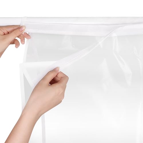 Zilink Dress Bags for Hanging Clothes 60 inch (2 Pack) Clear Garment Rack Cover Hanging Garment Bags for Storage for Coats Long Dress Gown Storage - Image 4